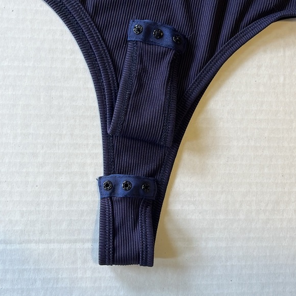 Navy Ribbed Body Suit - Picture 4 of 4